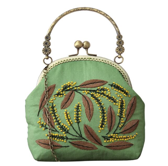 Bolsa de bordado de cinta hecha a mano 3D DIY