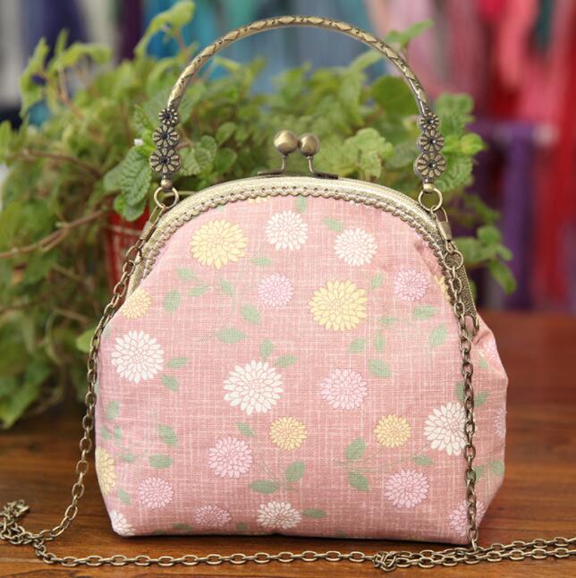 Bolsa de bordado de cinta hecha a mano 3D DIY