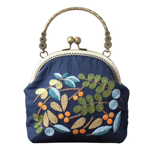 Bolsa de bordado de cinta hecha a mano 3D DIY