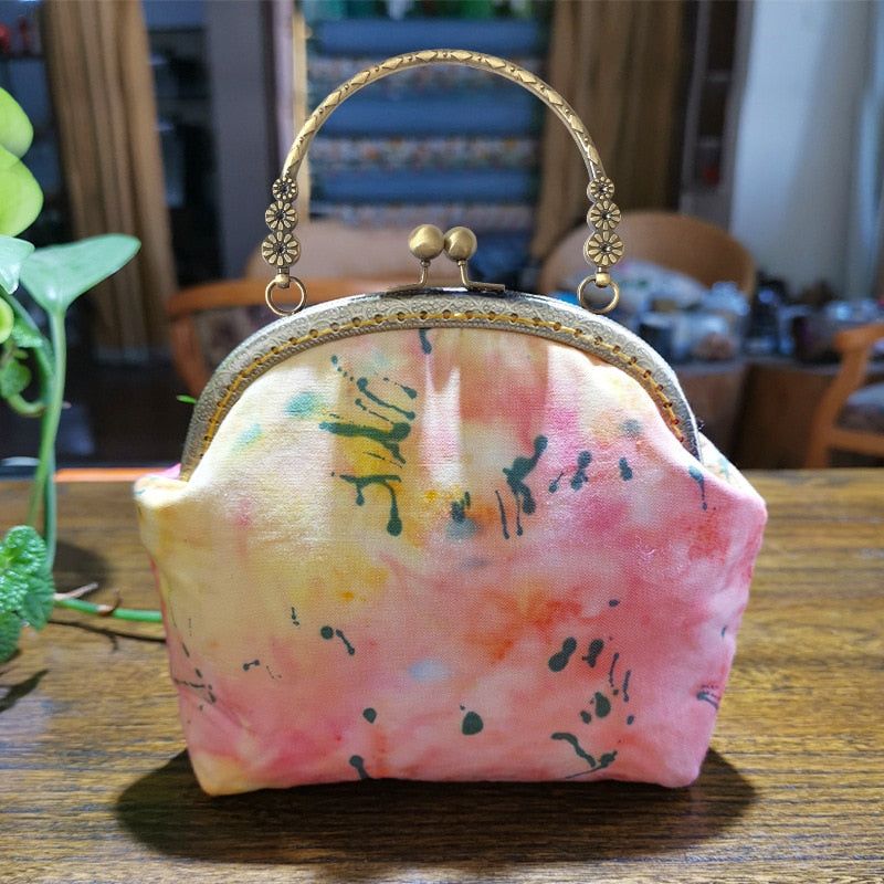 Bolsa de bordado de cinta hecha a mano 3D DIY