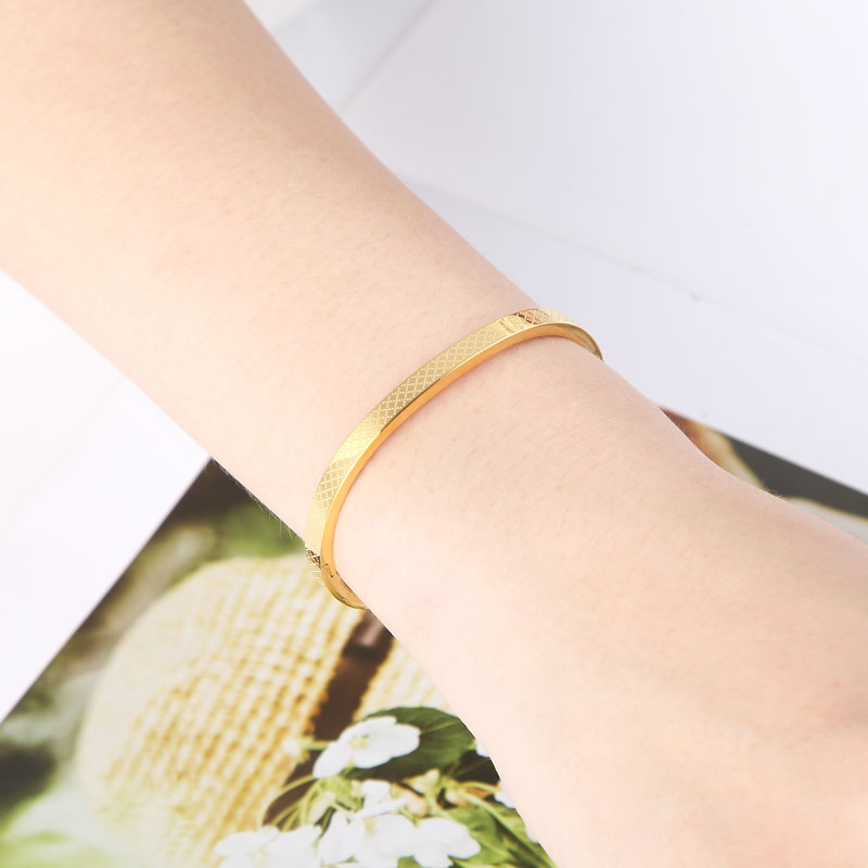 Pulseras y brazaletes de rejilla cruzada de acero inoxidable de 5 cm de diámetro