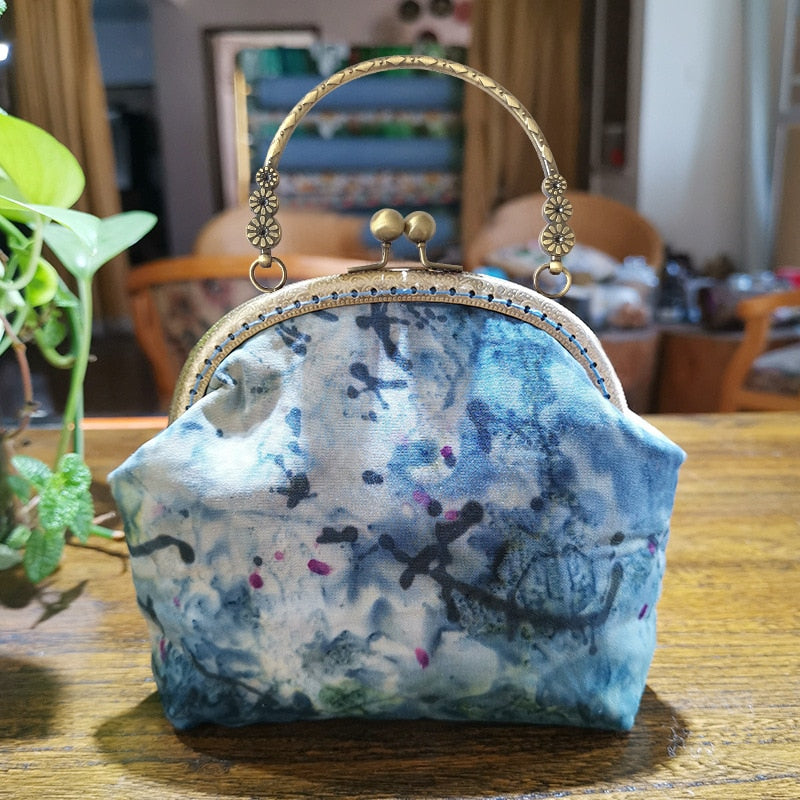 Bolsa de bordado de cinta hecha a mano 3D DIY