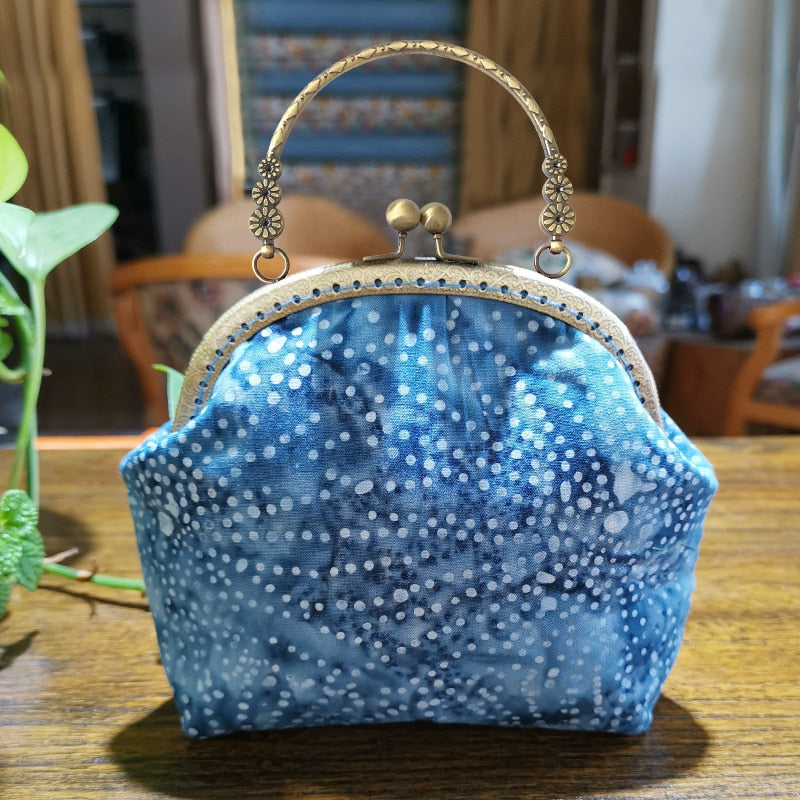 Bolsa de bordado de cinta hecha a mano 3D DIY