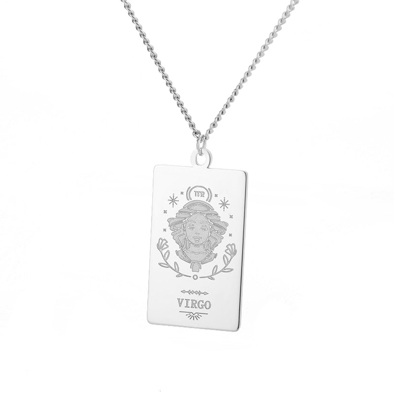 Collar de signo vintage del zodiaco Cadena de constelación