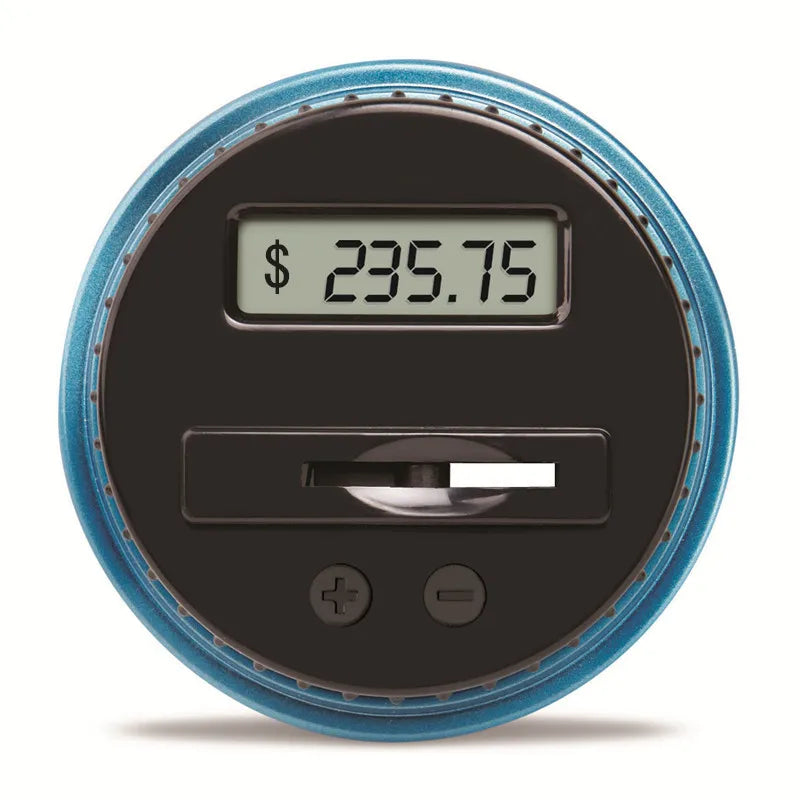 Tarro contador digital de dinero apto para todo tipo de monedas