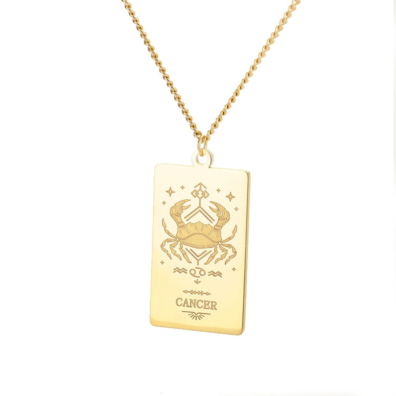 Collar de signo vintage del zodiaco Cadena de constelación
