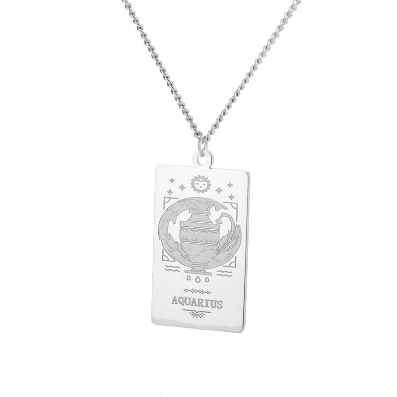 Collar de signo vintage del zodiaco Cadena de constelación
