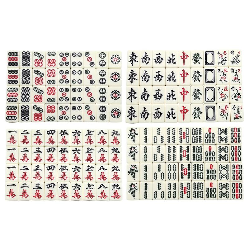 Juego de mahjong chino para reuniones familiares