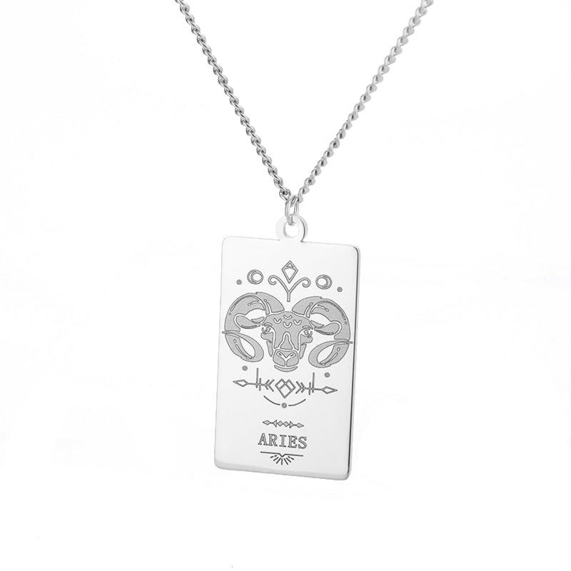 Collar de signo vintage del zodiaco Cadena de constelación