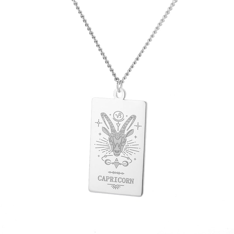 Collar de signo vintage del zodiaco Cadena de constelación