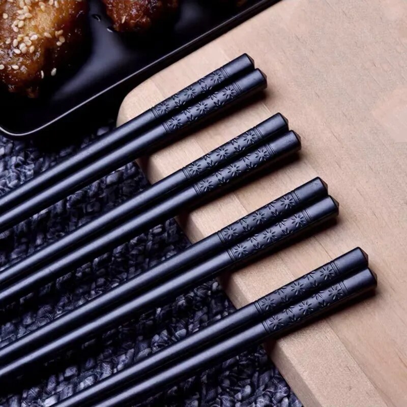 Palillos chinos antideslizantes reutilizables para sushi