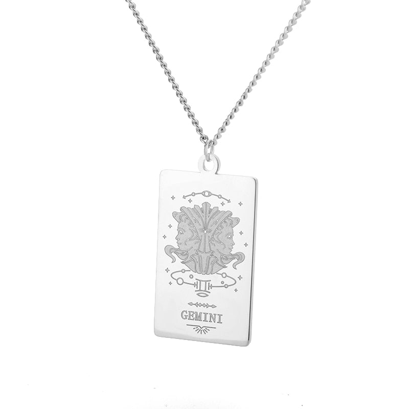 Collar de signo vintage del zodiaco Cadena de constelación