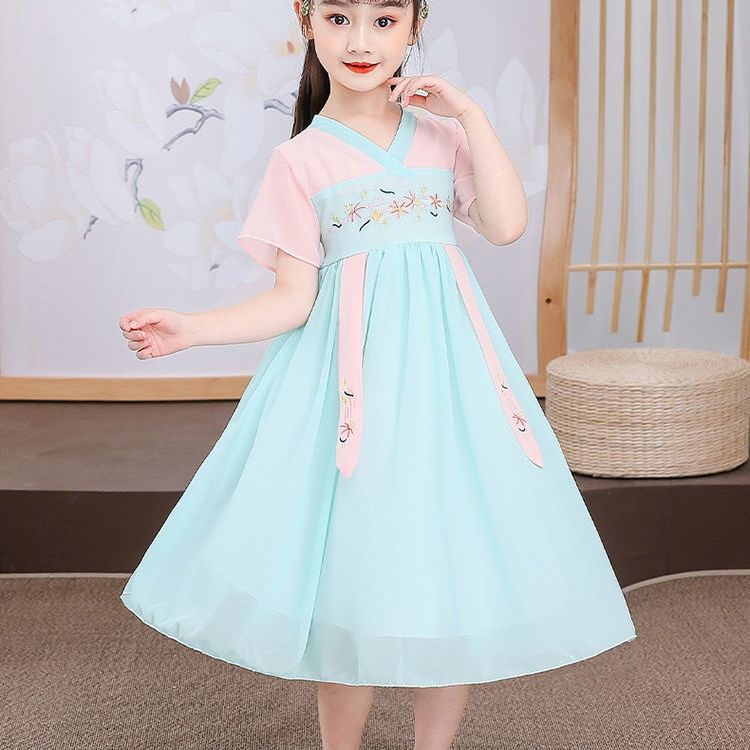 Cherry Blossom Hanfu for Girls