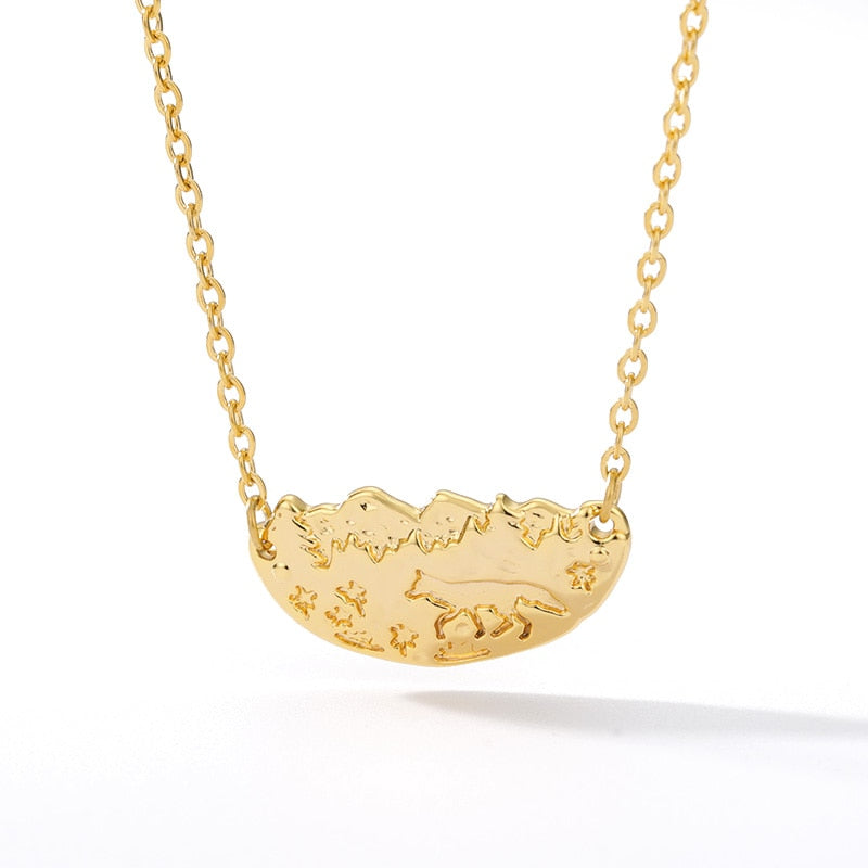 Collar de signo vintage del zodiaco Cadena de constelación