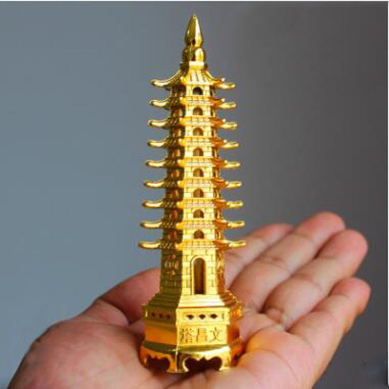 Pagoda de Feng Shui Wen Chang de la aleación del cinc para la educación y la carrera