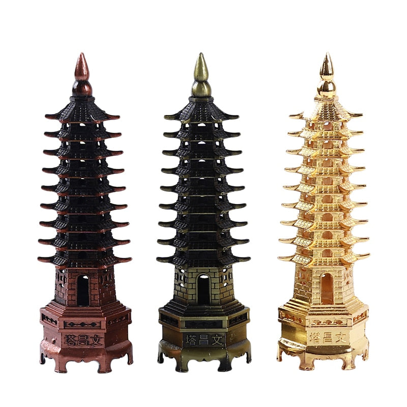Pagoda de Feng Shui Wen Chang de la aleación del cinc para la educación y la carrera