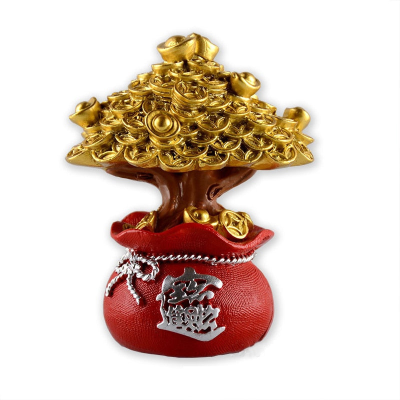 Decoración de la suerte del árbol del dinero Feng Shui Fa Cai