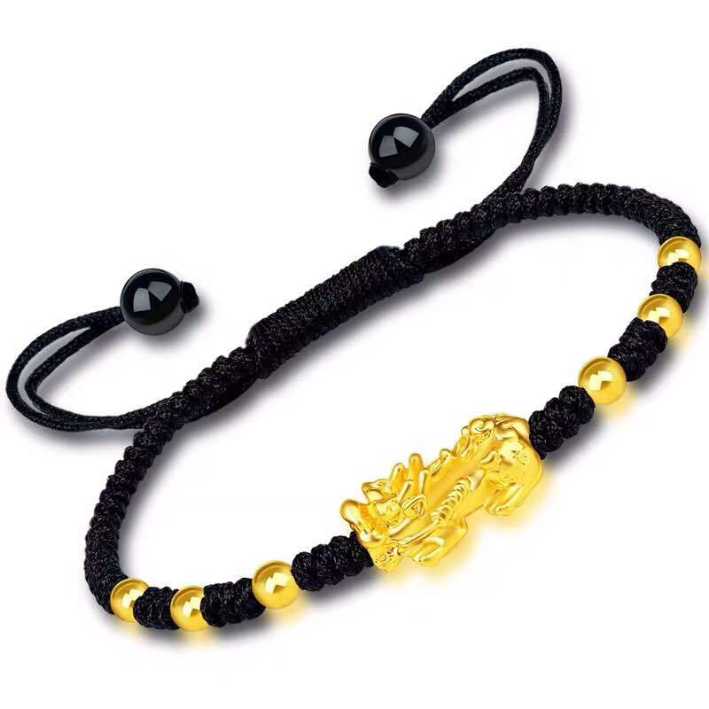 Pulsera Pixiu de cuentas de oración de la suerte para hombre Feng Shui