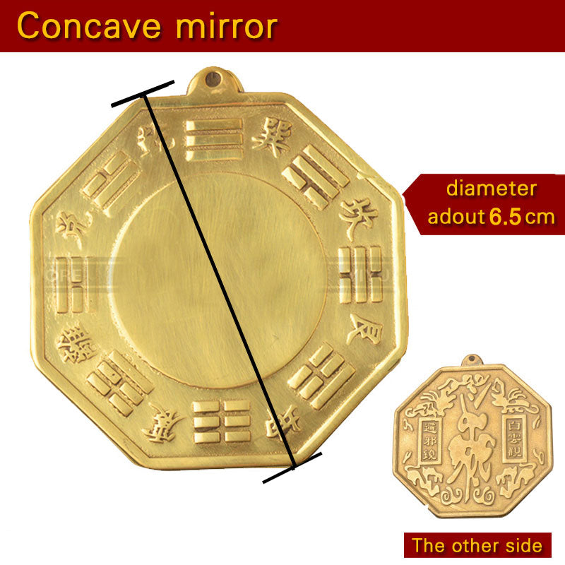 Espejo de cobre chino Feng Shui Bagua Yinyang