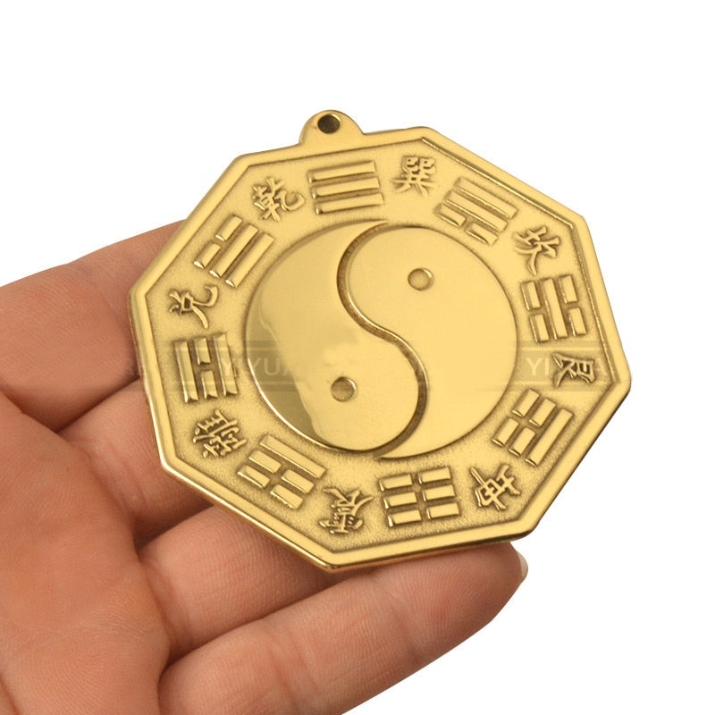 Espejo de cobre chino Feng Shui Bagua Yinyang