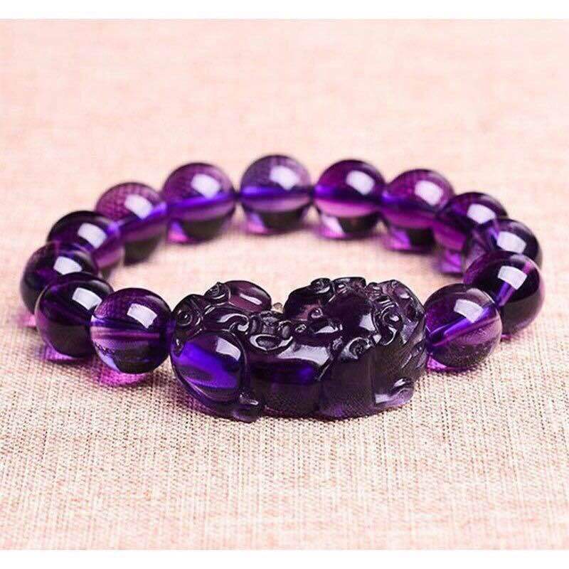 Pulsera Pixiu de cuentas de oración de la suerte para hombre Feng Shui