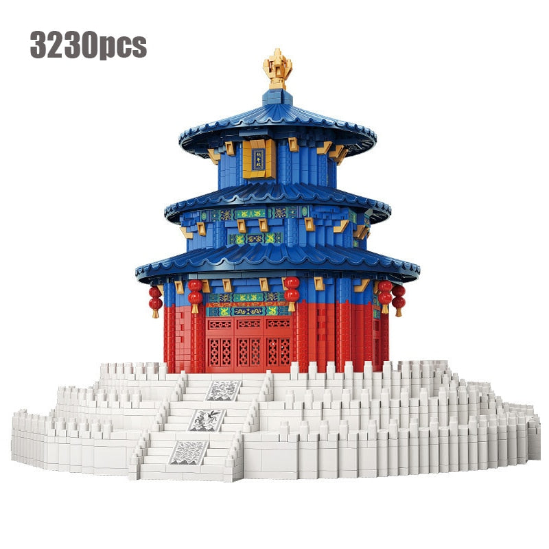 Micro bloques de construcción del antiguo palacio chino
