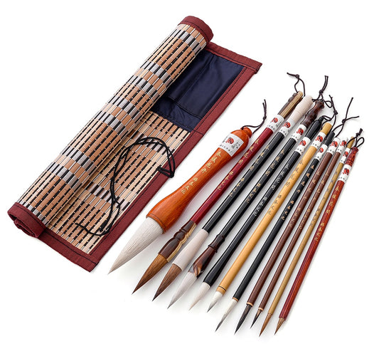 Chinese Calligraphy Bamboo Brush Set
