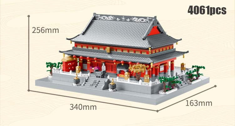 Micro bloques de construcción del antiguo palacio chino