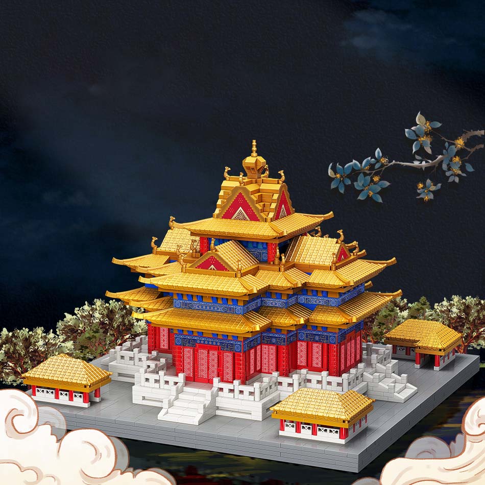 Micro bloques de construcción del antiguo palacio chino