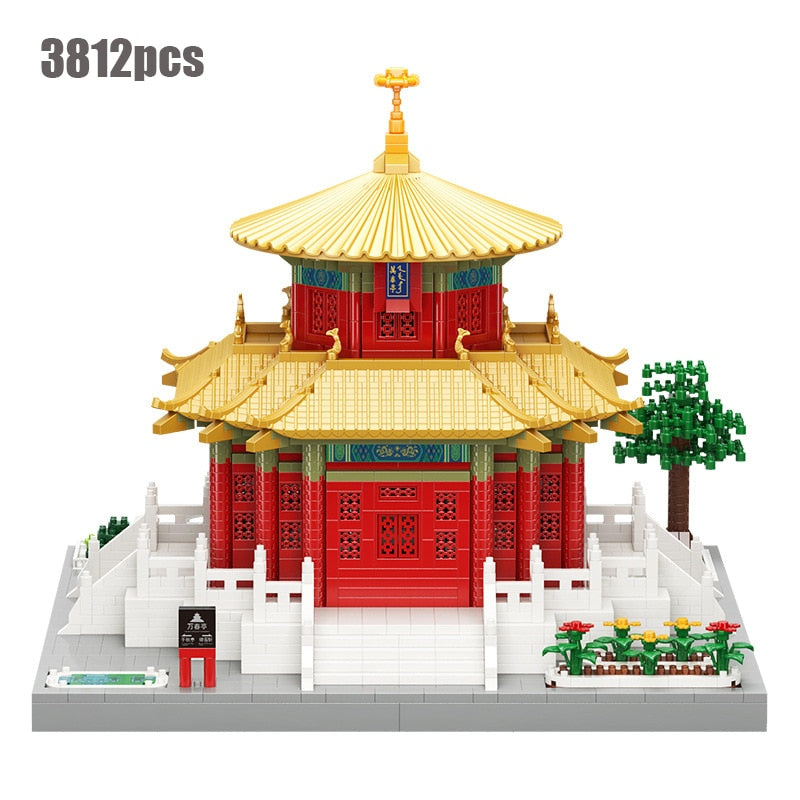 Micro bloques de construcción del antiguo palacio chino