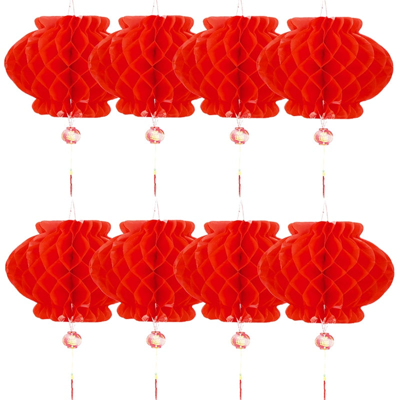 50 Pieces 6 Inch Traditional Chinese Red Paper Lantern