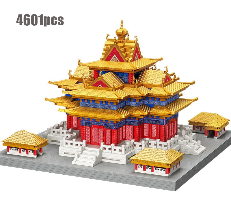 Micro bloques de construcción del antiguo palacio chino