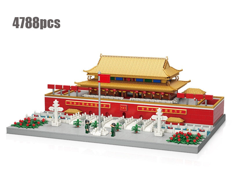 Micro bloques de construcción del antiguo palacio chino