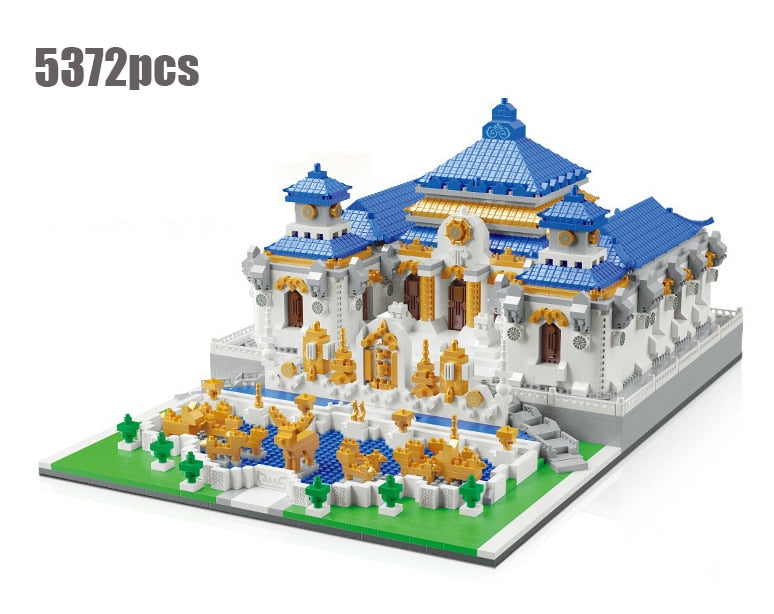 Micro bloques de construcción del antiguo palacio chino