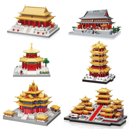 Micro bloques de construcción del antiguo palacio chino