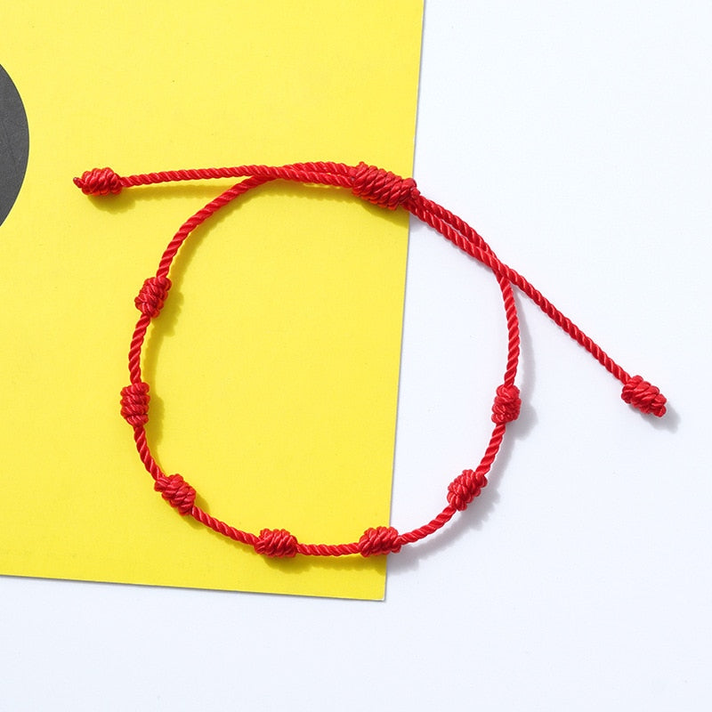 7 Knots Good Luck Red String Bracelets