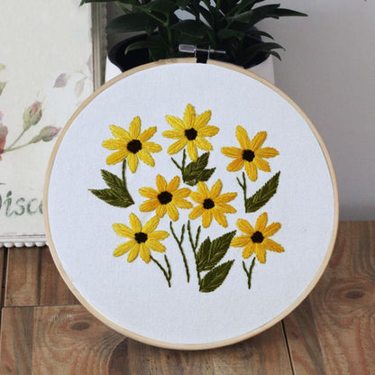 DIY Flowers Stamped Embroidery Starter Kit
