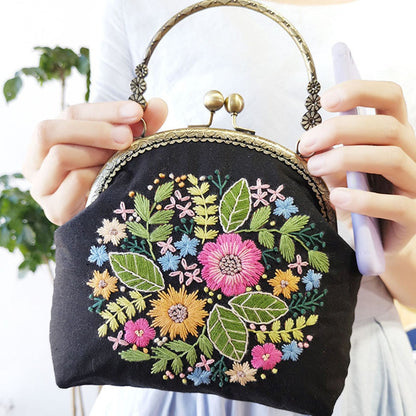 3D DIY Handmade Ribbon Embroidery Bag