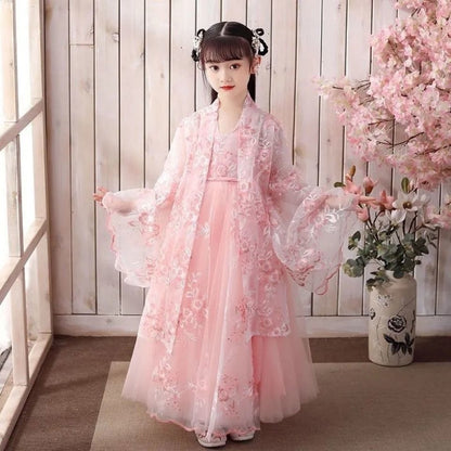 Cherry Blossom Hanfu for Girls