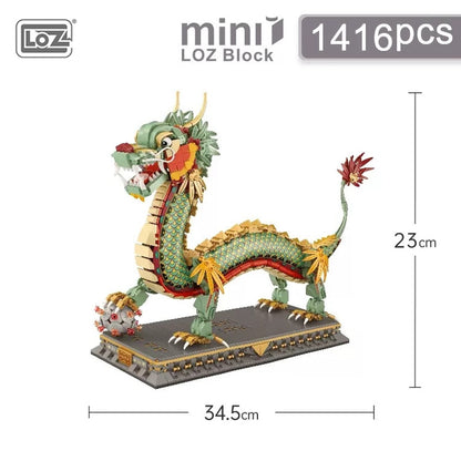 Chinese Dragon Mascot Mini Building Blocks