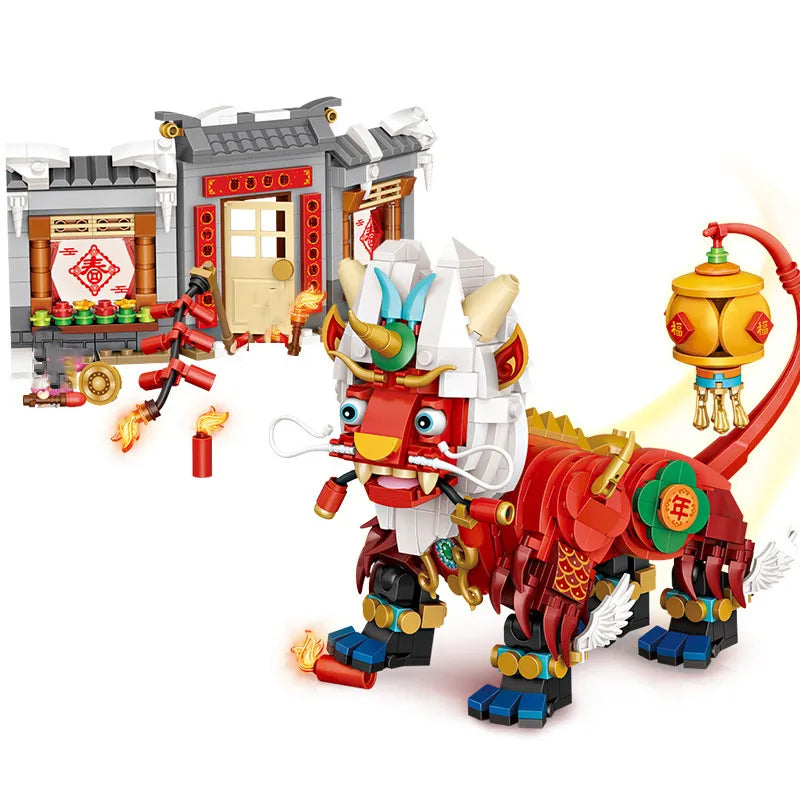 Most Creative Chinese Lion Dance Building Blocks