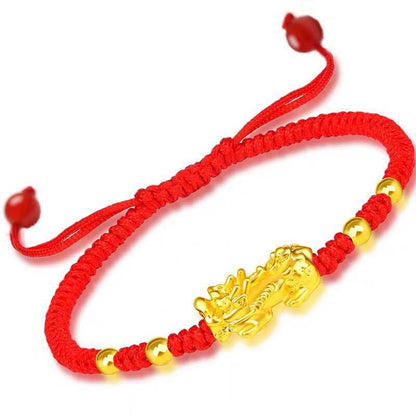 Feng Shui Mens Lucky Prayer Beads Pixiu Bracelet