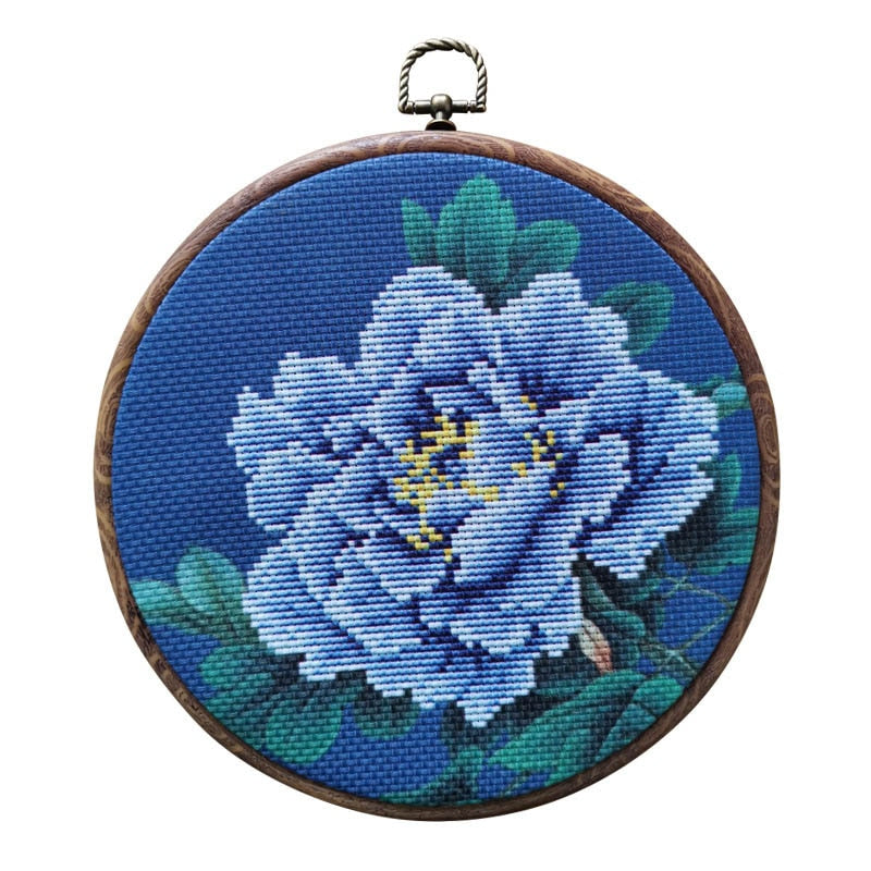 Floral Half Wreath Embroidery Kit — The Blue Peony