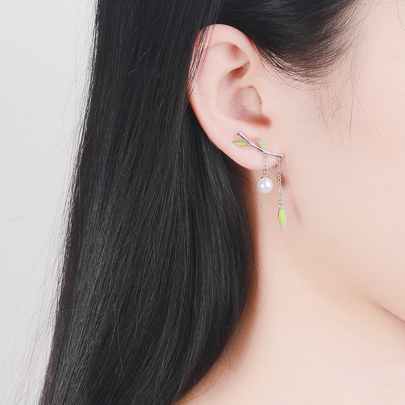 Asymmetric Retro Bamboo Earrings