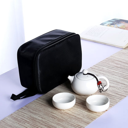 Ceramic Chinese Travel Drinkware with Tea Pot