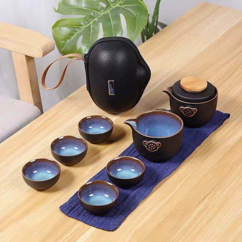 Chinese Ceramic Travel Kung Fu Tea Set