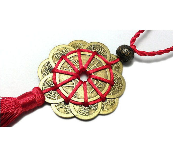 Home Car Decor Red Chinese  FENG SHUI Set Knot