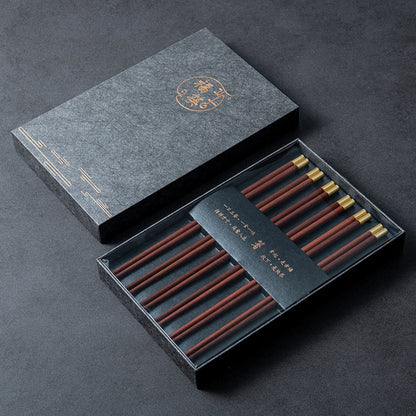 Premium Natural Red SandalWood Chinese Chopsticks Gift Box