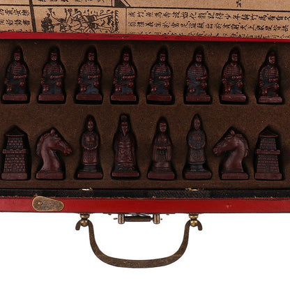 Wooden Antique Chinese Chess Pieces Set Board Game