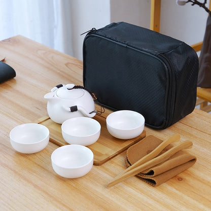 Ceramic Chinese Travel Drinkware with Tea Pot